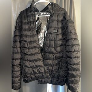 Black Off Brand Battery Powered Heated Jacket